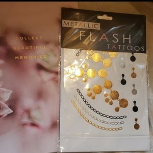 🖤 NWT Metallic Flash Tattoos